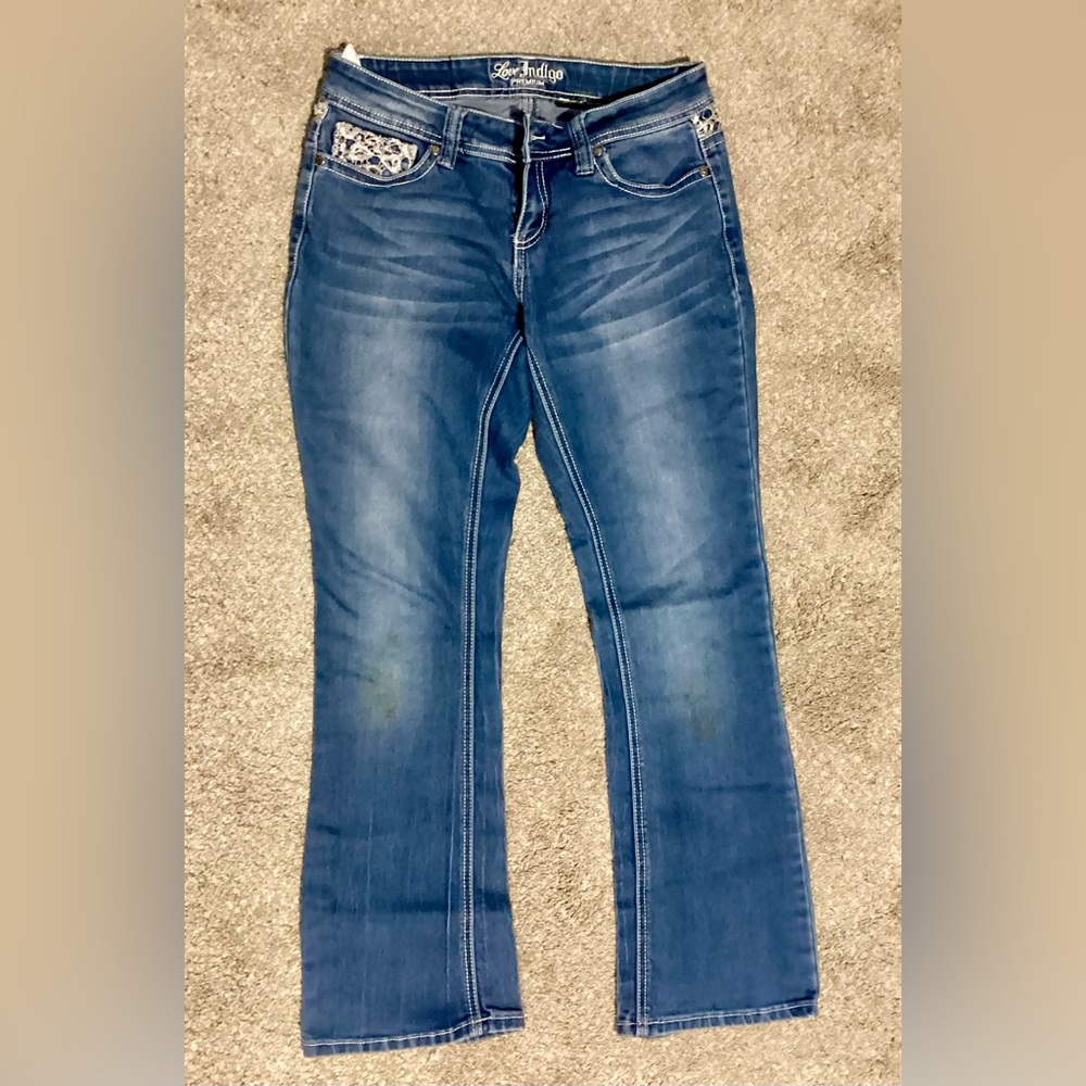 Love Indigo Blue Denim Boot-Cut Jeans